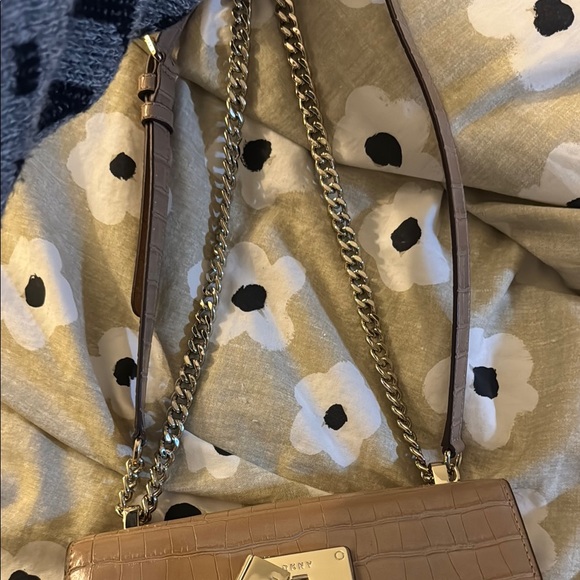 DKNY Beige Croc-Embossed Crossbody Bag - Picture 6 of 6